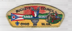 Patch Scan of Buckeye Council Eagle Scout CSP - Gold Border