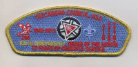 TAC - 100th CSP - Bird - Blue Background (Metallic) Tuscarora Council #424