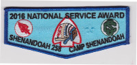 National Service Award 2016 Flap Virginia Headwaters Council formerly, Stonewall Jackson Area Council #763