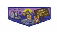 Kittan Lodge Send a Kittan to NOAC flap blue border Twin Rivers Council #364