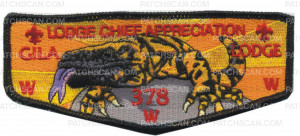 Patch Scan of Gila Lodge Chief appreciation (black border)