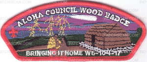 Patch Scan of Aloha Council Wood Badge CSP - Red Border