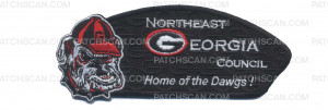 Patch Scan of NEGA Council- Home of the Dawgs (foam) Black Border