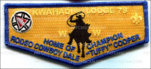 Patch Scan of Home of Champion Rodeo Cowboy (Blue)