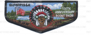 Patch Scan of Quinipissa - 100th Anniversary Scout Show - Black Border