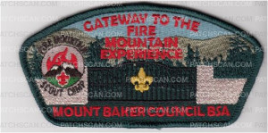 Patch Scan of Gateway To The Fire Mountain Experience CSP dark green 
