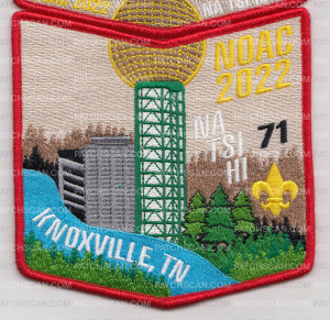Patch Scan of Na Tsi Hi NOAC 2022 Tower Pocket Patch
