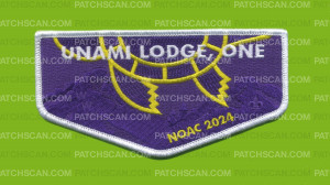 Patch Scan of Unami Lodge NOAC 2024 Purple Flap