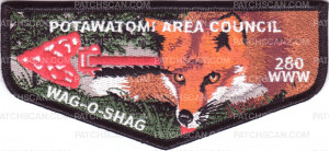 Patch Scan of Potawatomi Area Council - WagOShag - Black Border