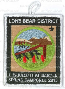 Patch Scan of X167492A LONE BEAR DISTRICT SPRING CAMPOREE 2013