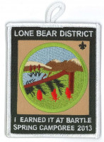 X167492A LONE BEAR DISTRICT SPRING CAMPOREE 2013 Heart of America Council #307