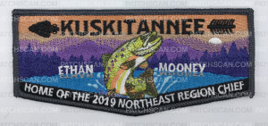 Patch Scan of Kuskitanne Lodge Ethan Mooney Flap Charcoal Border