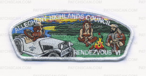 Patch Scan of Allegheny Highlands Council- Rendezvous VI- White Border (White Car) 