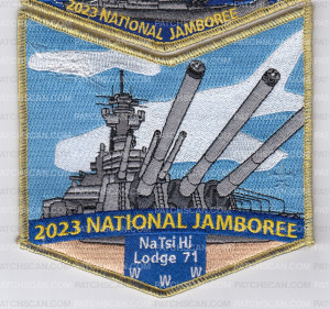 Patch Scan of Monmouth Council 2023 National Jamboree Flap Set