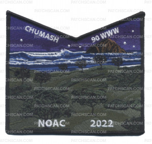 Patch Scan of Chumash 90 NOAC 2022 pocket patch night time