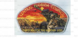 Patch Scan of Popcorn for the Military CSP Army silver border