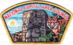 Patch Scan of NCAC Fox Wood Badge CSP Gold Border