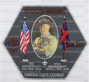 Patch Scan of Wood Badge Center Emblem Silver 