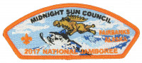2017 National Jamboree - Midnight Sun Council - Moose on Snow-ski - Orange Border Midnight Sun Council #696