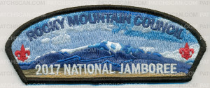 Patch Scan of Rocky Mountain Council - Snow Top Mountains - Black 