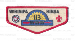 Patch Scan of K124433 - BAY AREA COUNCIL - 100TH OA WAHINIPA HINSA LODGE FLAP