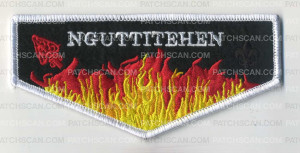 Patch Scan of FLAME FLAP NGUTTITEHEN (BLACK AND FELT RED ARROW)