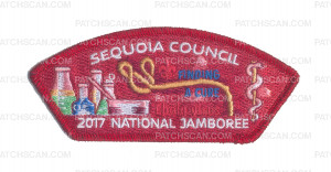 Patch Scan of Sequoia Council Ebol JSP Red Metallic Border