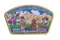 TRC - Jamboree Staff JSP (Gold Metallic Border) Theodore Roosevelt Council #386
