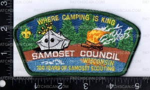 Patch Scan of Samoset Council Camp Tesomas 100 Years 2019 
