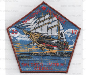 Patch Scan of 2017 National Jamboree Back Patch Metallic Copper Border (PO 86701)