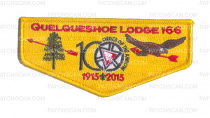 Patch Scan of K124539 - Calcasieu Area Council - Quelqueshoe Lodge 166 NOAC Flap (Yellow)