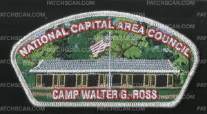 Patch Scan of NCAC Camp Walter G. Ross CSP Silver Metallic Border