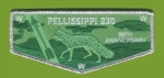 Pellissippi 230 80th Anniv. flap ordeal arrow silver met border Great Smoky Mountain Council #557