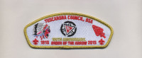 TAC- 100th - Indian Head - WHITE BACKGROUND (Metallic) Tuscarora Council #424