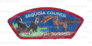 Patch Scan of Sequoia Council Rabies 2017 JSP Red Metallic Border