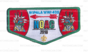 Patch Scan of Wipala Wiki NOAC 2018 2 Kachinas Flap Green Border