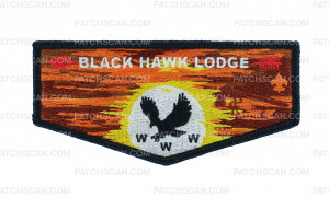 Patch Scan of Black Hawk Lodge Flap (Sunrise) 