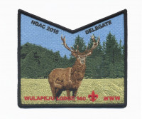 Wulapeju Lodge 140 NOAC 2018 Delegate Deer in Field Pocket Patch Blackhawk Area Council #660