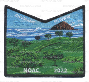 Patch Scan of Chumash 90 NOAC 2022 pocket patch mid day