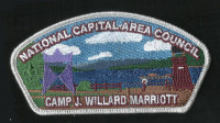 NCAC Camp J. Willard Marriot CSP Silver Metallic Border National Capital Area Council #82