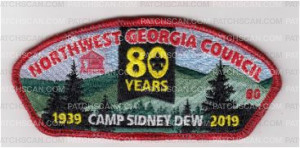 Patch Scan of Camp Sidney Dew CSP 2019- Numbered & Metallic Border