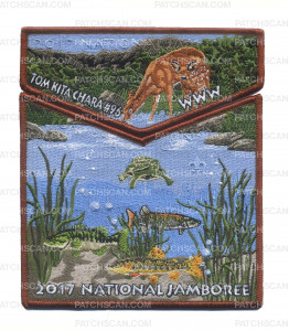Patch Scan of Samoset- 2017 National Jamboree Flap Set- Fish/Deer- Top Flap