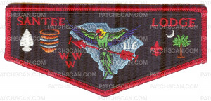 Patch Scan of Santee Lodge 116 WWW Flap Black Background - Revised