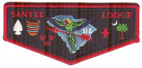 Santee Lodge 116 WWW Flap Black Background - Revised Pee Dee Area Council #552 - merged with Indian Waters Council #553