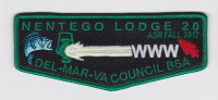 Nentego Lodge 20 Fall 2017 Del-Mar-Va Council #81