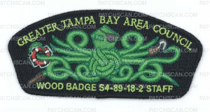 Patch Scan of Greater Tampa Bay Area Council Wood Badge S4-89-18-2 STAFF