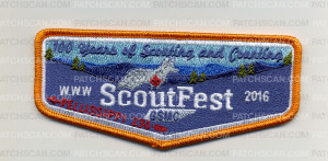 Patch Scan of Pellissippi ScoutFest 230 Flap - Orange border