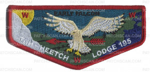 Patch Scan of Tah-Heetch Lodge 195 Flap Early Falcon in Black