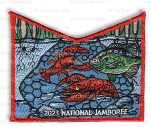 Patch Scan of P24872 2023 National Jamboree (OA Pocket Red Border)