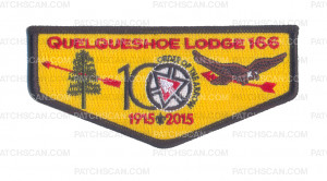 Patch Scan of K124537 - Calcasieu Area Council - Quelqueshoe Lodge 166 NOAC Flap (Black)